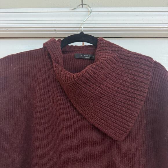 AllSaints Hettie Women’s Wool & Cashmere Blend Turtleneck Collared Sweater Sz S - Picture 3 of 7